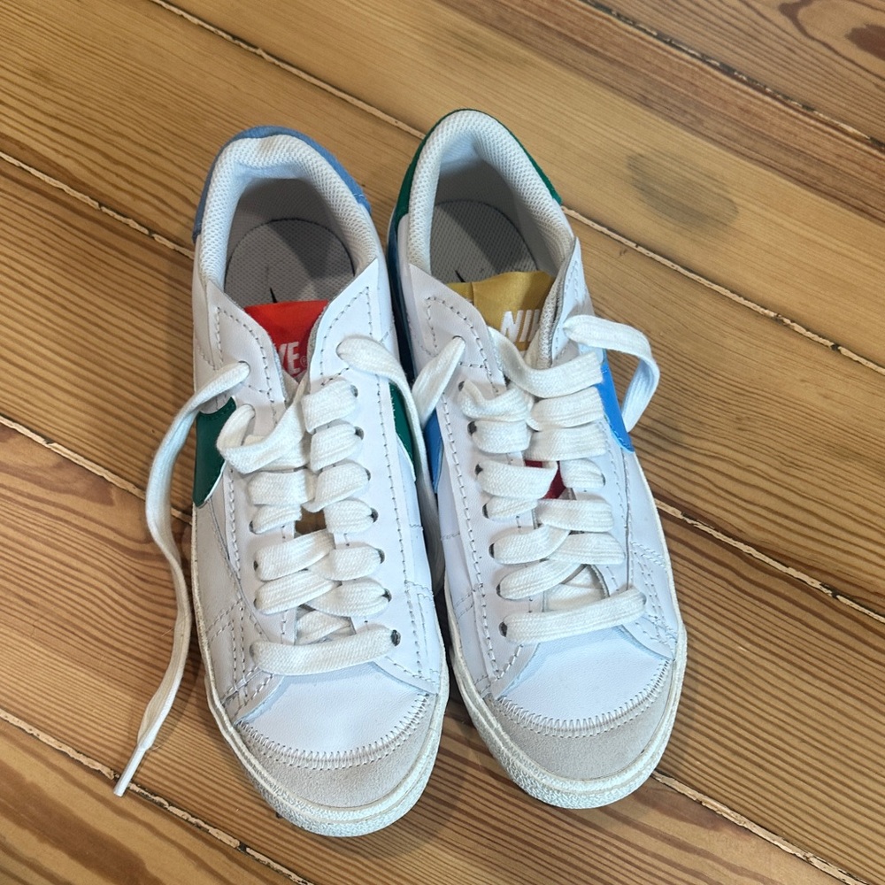 Nike White Sneakers with Colorful Details